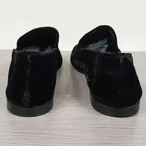Vince Shoes Vince Bray Loafer Black Velvet Smoking Slipper